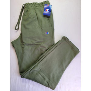 Champion Powerblend Fleece Men's Slim Fit Sweatpants L Olive Green Lounge Pants